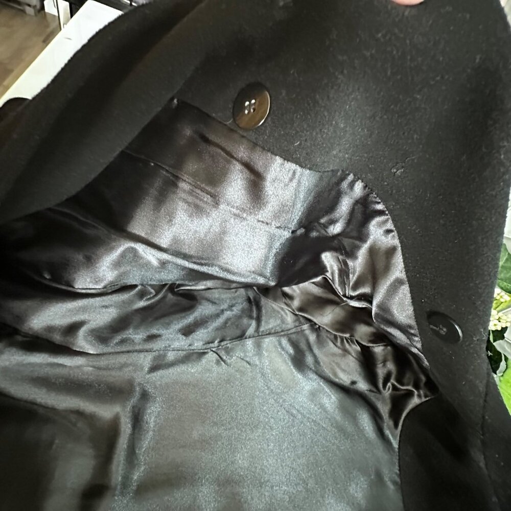 Express Black Wool Blend Double-Breasted Peacoat XS Womens Jacket - Picture 12 of 13